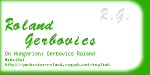 roland gerbovics business card